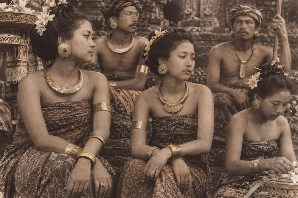 Traditional Balinese Brass Heritage Jewelry